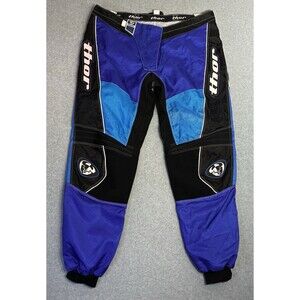 Thor Motocross Pants 42 Black Blue Nylon  Off Road MX Racing Gear